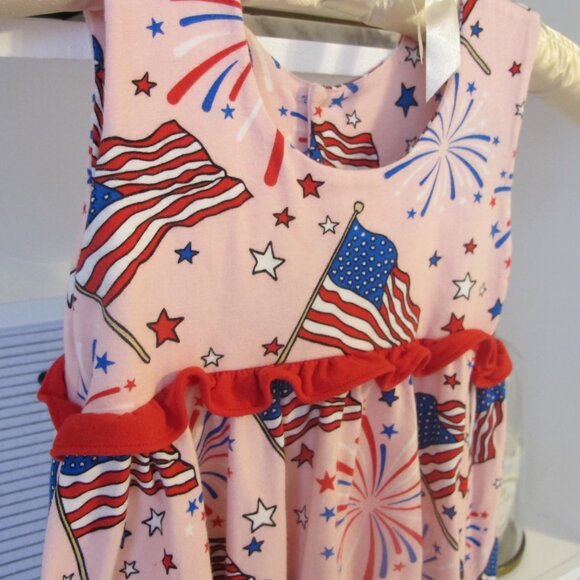 SweetHoney 4th of July Girl's Dress Size 5-6 EUC - Picture 3 of 5